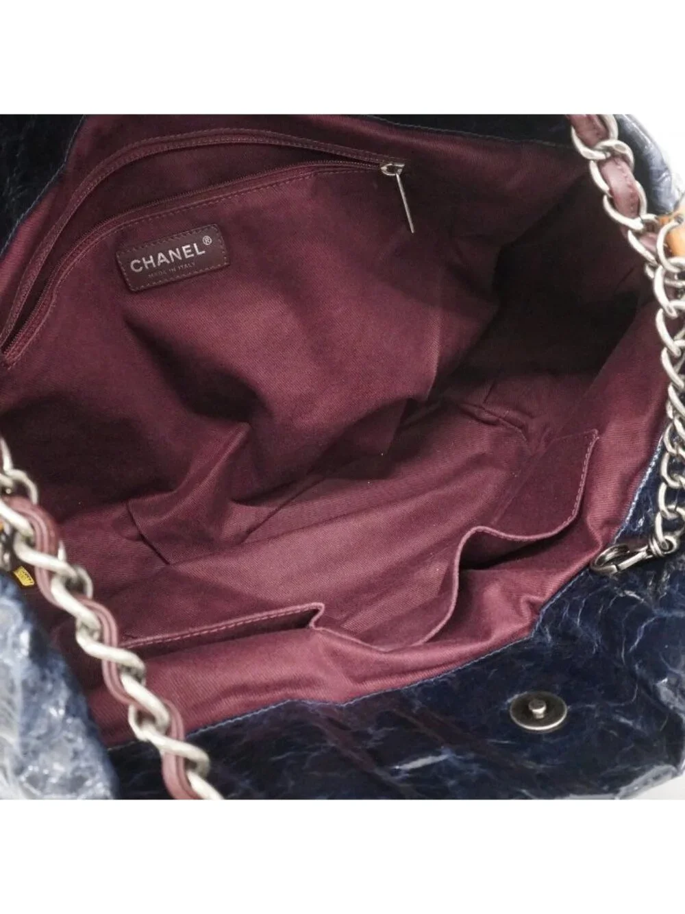 Chanel Tote Quilted in the Mix Leather Gray Silver 2-Way